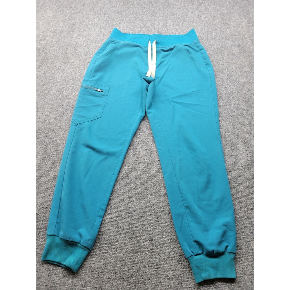 FIGS Technical Collection Teal Blue Scrub Joggers W18SW2005P Small Petite